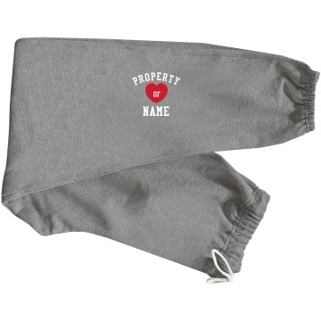 Property of Mike Junior Fit Bella Straight Leg Fleece Sweatpant