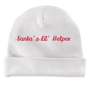 Santa's Little Helper Infant American Apparel Baby Hat