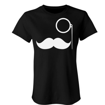 Fancy Mustache Junior Fit Bella Sheer Longer Length Rib Tee