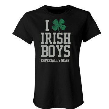 I Heart St. Patrick's Junior Fit Bella Crewneck Jersey Tee