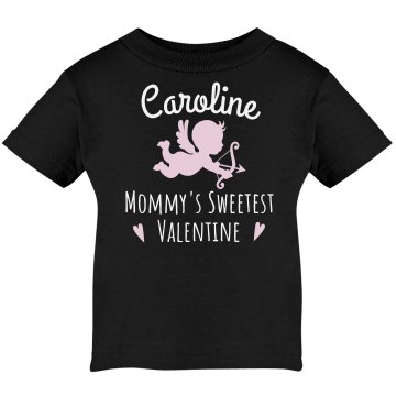 Sweetest Valentine Tee Infant Rabbit Skins Lap Shoulder Tee
