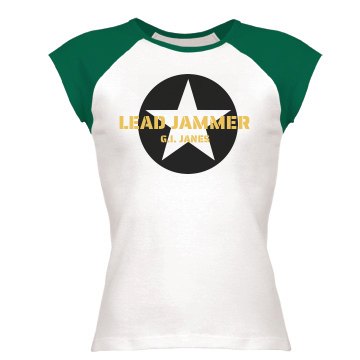Lead Jammer Derby Shirt Junior Fit Bella 1x1 Rib Ringer Tee
