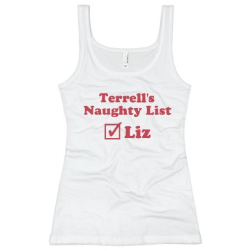Terrell's Naughty List Bella White Basic Junior Fit Camisole