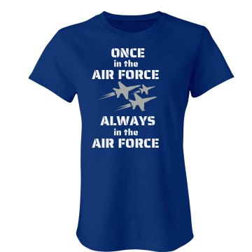 Once a Marine, Always a Junior Fit Bella Crewneck Jersey Tee