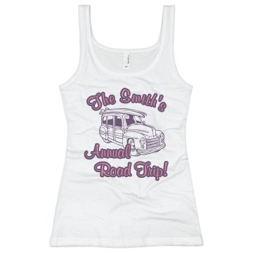 Annual Road Trip Tank Junior Fit Basic Bella 2x1 Rib Tank Top