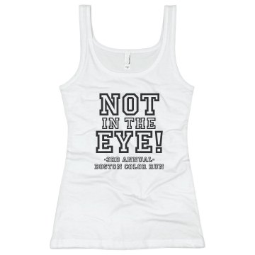 Color Run Not In the Eye! Junior Fit Basic Bella 2x1 Rib Tank Top