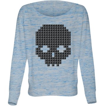 Flowy Skull in Studs Misses Bella Flowy Lightweight Relaxed Dolman Tee
