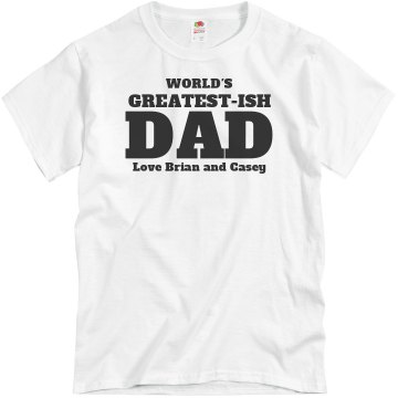 World's Greatest Dad Unisex Canvas V-Neck Jersey Tee