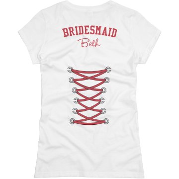 Bridemaid Corset Top Junior Fit Bella Sheer Longer Length Rib Tee