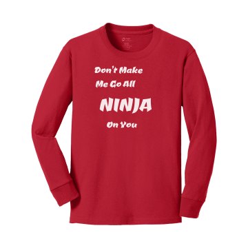 Ninja-youth Youth Gildan Ultra Cotton Long Sleeve Tee