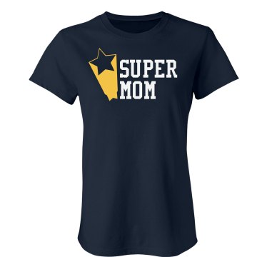Super Mom Junior Fit Bella Crewneck Jersey Tee