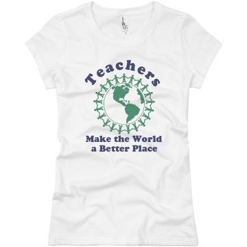 Teachers... Junior Fit Bella Crewneck Jersey Tee