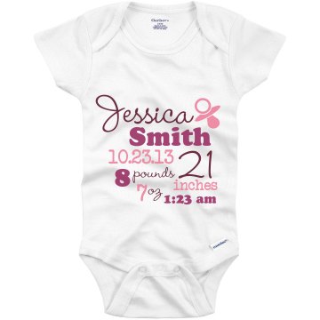 Baby Announcement  Infant Gerber Onesies
