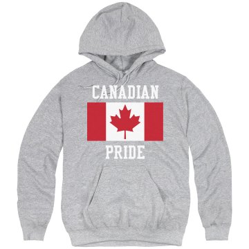 Canadian Pride Hoodie Unisex Hanes Ultimate Cotton Heavyweight Hoodie