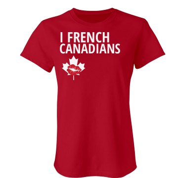 I French Canadians Tee Junior Fit Bella Sheer Longer Length Rib Tee