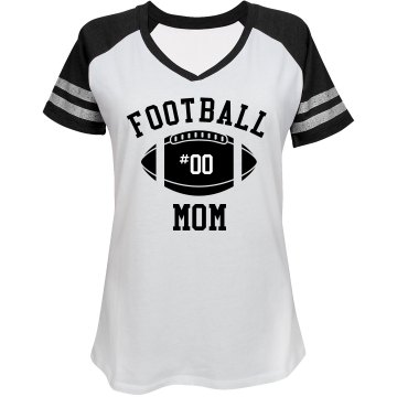 Rhinestone Football Mom Misses Relaxed Fit Bella Missy V-Neck Tee