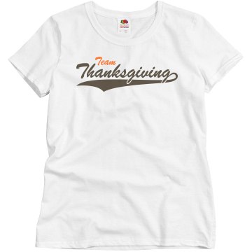 Team Thanksgiving Jersey Junior Fit Brightline 3/4 Sleeve Jersey Tee
