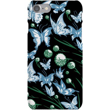 Blue Butterflies Case Plastic iPhone 5 Case Black