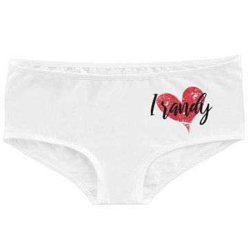 I Love Randy Bella White Basic Hotshort