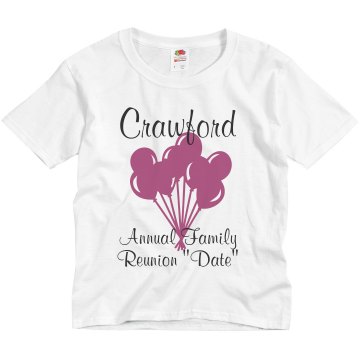 Youth Family Reunion Tee Youth Bella Girl 1x1 Rib Cap Sleeve Tee