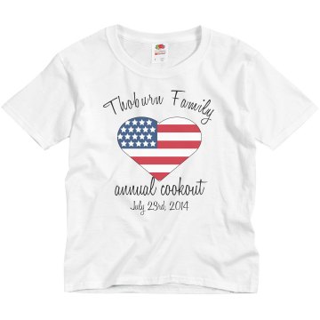 Youth Family Cookout Youth Bella Girl 1x1 Rib Cap Sleeve Tee