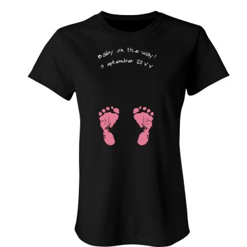 On the Way Maternity Junior Fit Bella Sheer Longer Length Rib Tee