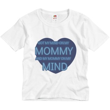 Mommy On My Mind Youth Basic Gildan Ultra Cotton Crew Neck Tee