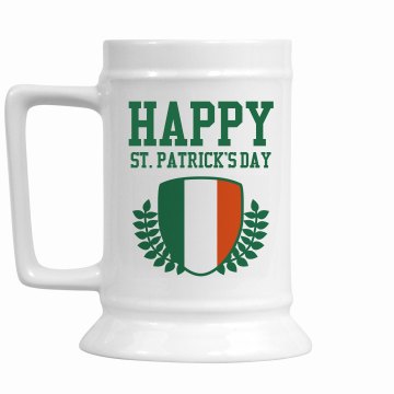 Happy St. Patrick's Stein 16oz Ceramic Stein