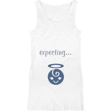 Maternity Expecting... Junior Fit Bella Sheer Longer Length Rib Tank Top