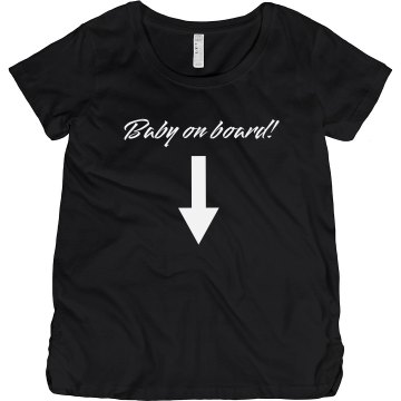 Baby On Board Maternity Junior Fit Bella Sheer Longer Length Rib Tee