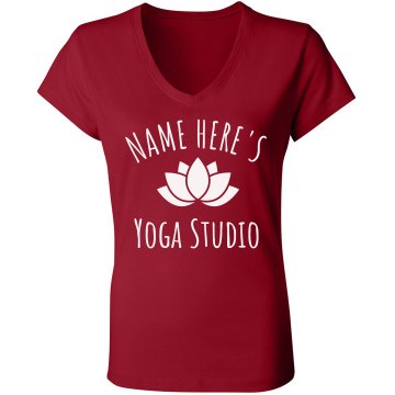 Lynn's Yoga Studio Junior Fit Bella Sheer Longer Length Rib V-Neck Tee 