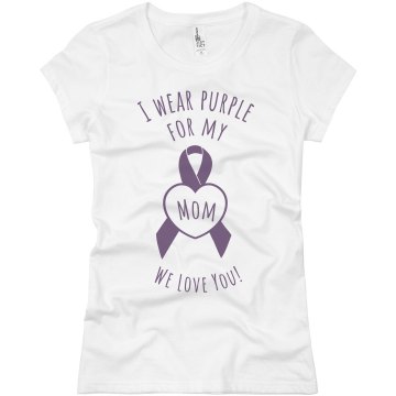 I Wear Purple Junior Fit Basic Bella Favorite Tee