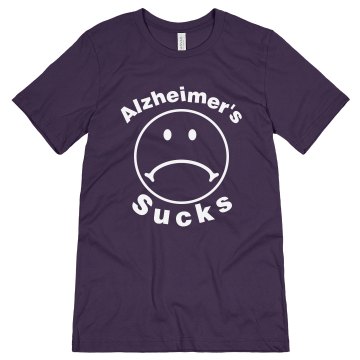 Alzheimers Sucks Unisex Canvas Jersey Tee