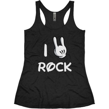 I Heart Rock Junior Fit Bella Sheer Longer Length Rib Tank Top