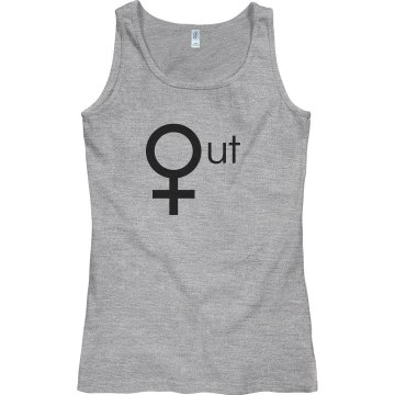 Gay Rights Out And Proud Junior Fit Bella Sheer Longer Length Rib Tank Top