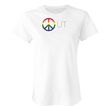 Gay Rights Out Junior Fit Bella Sheer Longer Length Rib Tee