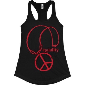 Equality For All Junior Fit Bella Sheer Longer Length Rib Racerback Tank Top