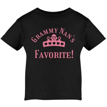 Gram's Fave Grandchild Infant Bella Baby Long Sleeve Lap Shoulder Tee