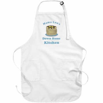 Mama's Kitchen Apron Basic White Apron
