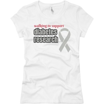 Walking For Diabetes Junior Fit Basic Bella Favorite Tee