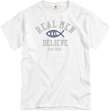 Real Men Believe Unisex Basic Gildan Heavy Cotton Crew Neck Tee