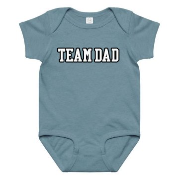 Team Dad Tee Infant Rabbit Skins Lap Shoulder Creeper