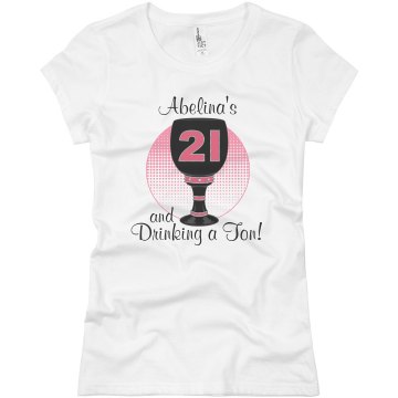 21st Birthday Party Junior Fit Basic Bella Favorite Tee