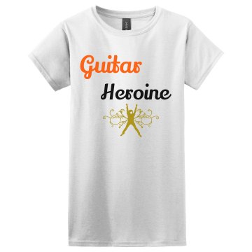 Guitar Heroine Misses Relaxed Fit Gildan Heavy Cotton Tee