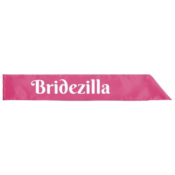 Bridezilla Adult Satin Party Sash