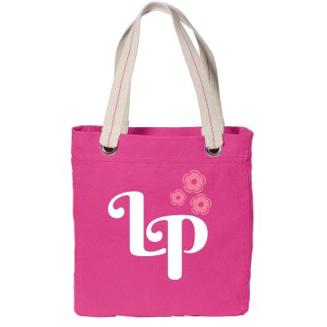 Initials Custom Tote Port Authority Color Canvas Tote