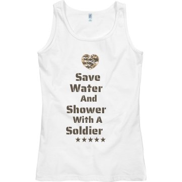 Shower With a Marine Junior Fit Bella Sheer Longer Length Rib Tee
