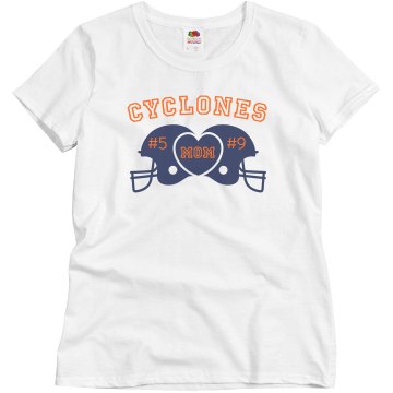 Mom Jersey w/Back Junior Fit Brightline 3/4 Sleeve Jersey Tee