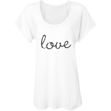 Love Flowy Top Misses Bella Flowy Lightweight Raglan Tee