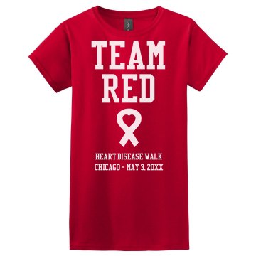 Team Red Misses Relaxed Fit Gildan Ultra Cotton Tee